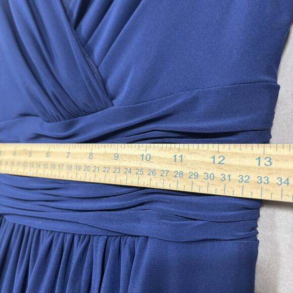 Evan Picone Womens Midi Dress Sz 4 Faux Wrap Flattering Cocktail Career Classic - Picture 8 of 10